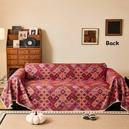 Vibrant Geometric Bohemian Sofa Protector