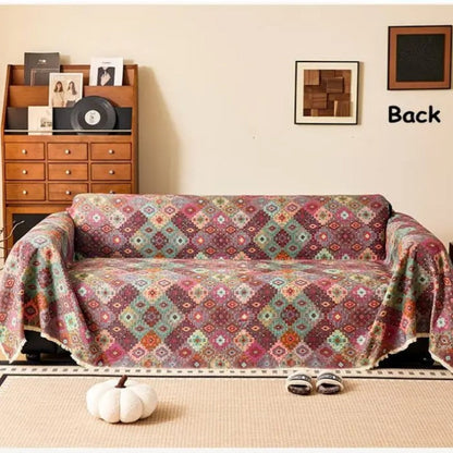 Vibrant Geometric Bohemian Sofa Protector