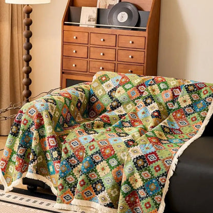 Vibrant Geometric Bohemian Sofa Protector