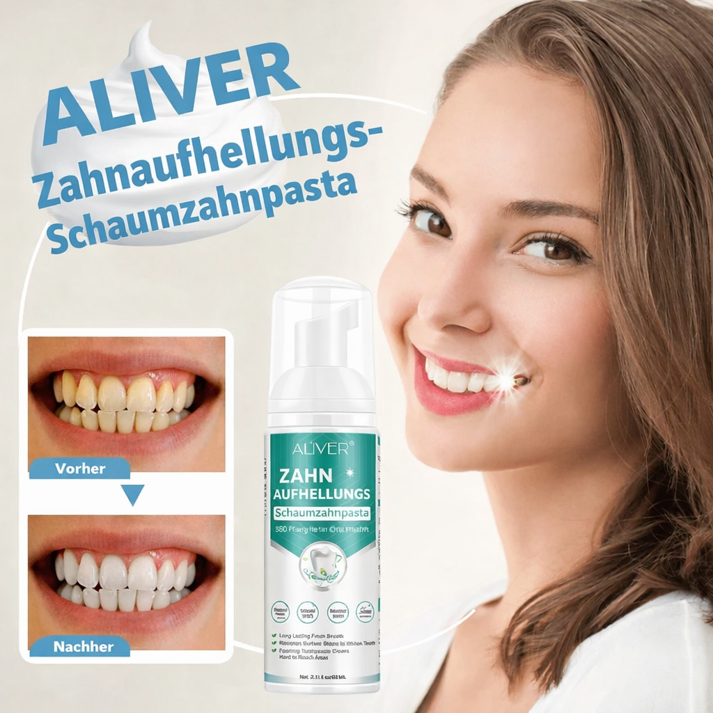 BrightSmile Foam Toothpaste | Gentle Stain Remover & Fresh Breath | Daily Use Duo