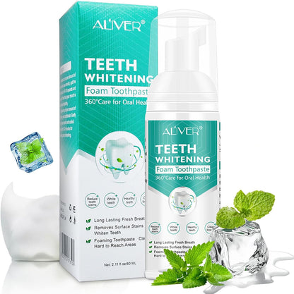 BrightSmile Foam Toothpaste | Gentle Stain Remover & Fresh Breath | Daily Use Duo