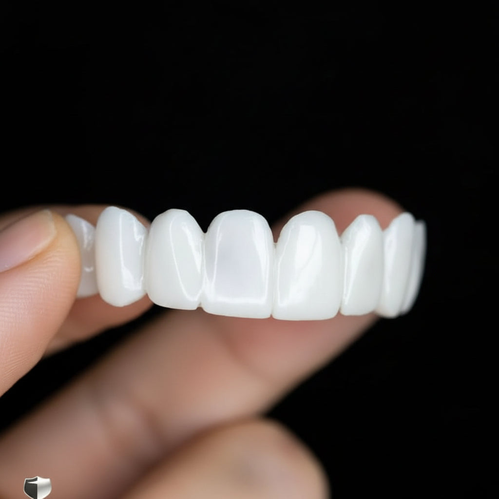 Dental Prosthesis with White Tooth Covers