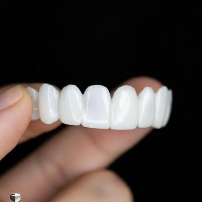 Dental Prosthesis with White Tooth Covers