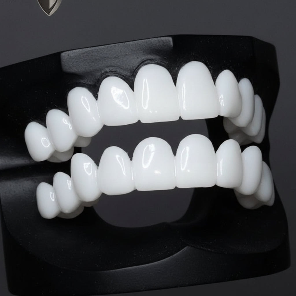 Dental Prosthesis with White Tooth Covers