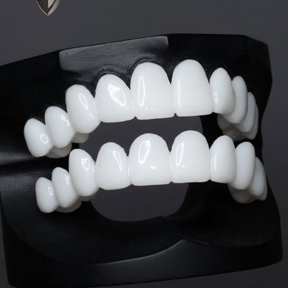 Dental Prosthesis with White Tooth Covers