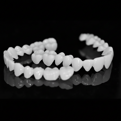Dental Prosthesis with White Tooth Covers