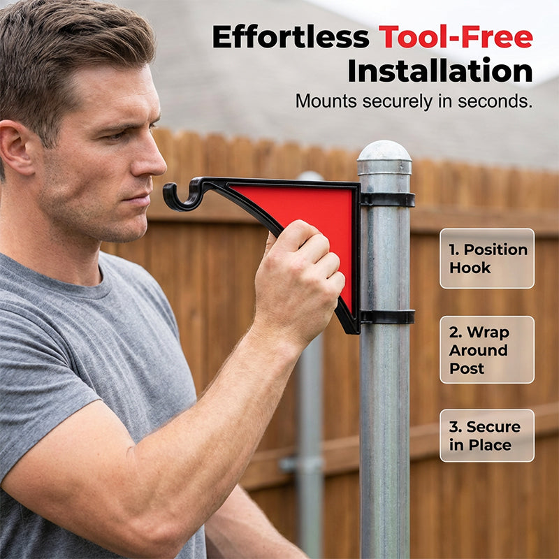Quick & Easy Garden Hook for Metal Fences | No Tools Needed