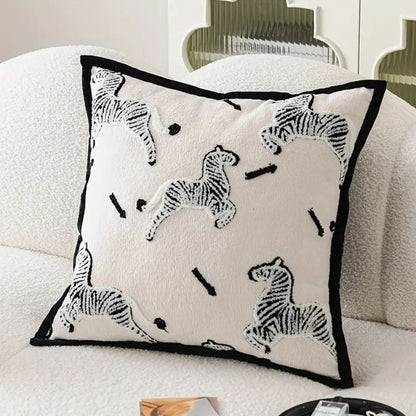 Geometric Charm Chenille Cushion Cover