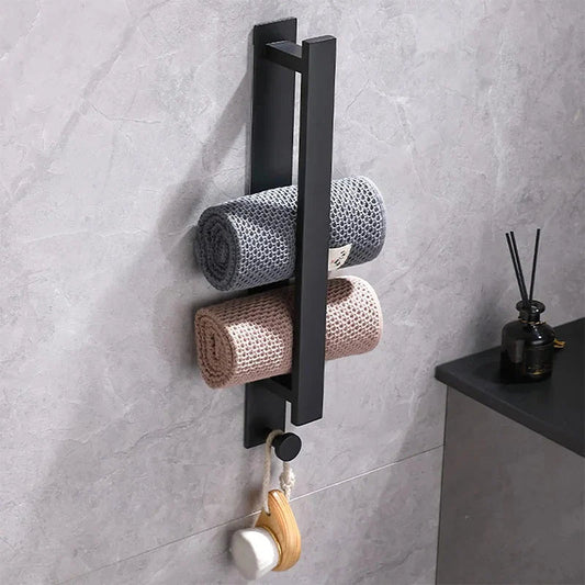 Self-Adhesive Towel Rack – Simple Setup and Chic Bathroom Organizer