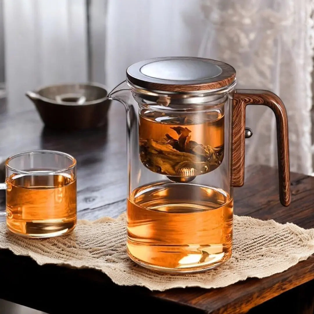 Glass Teapot with Magnetic Filtration – Easy Tea Brewing