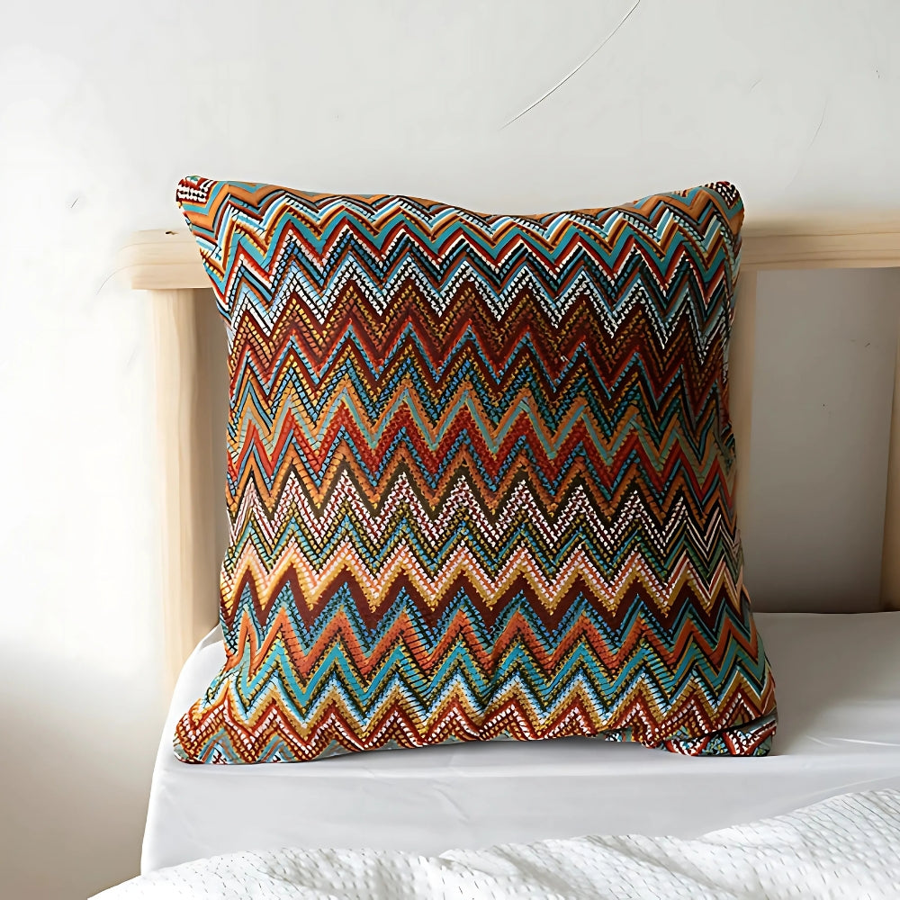 Textured Bohemian Throw Pillow Cover for Cozy Spaces