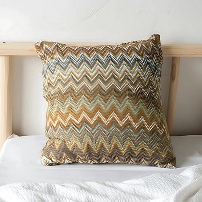 Textured Bohemian Throw Pillow Cover for Cozy Spaces