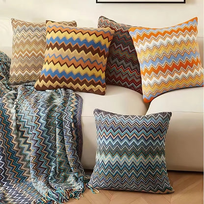 Textured Bohemian Throw Pillow Cover for Cozy Spaces