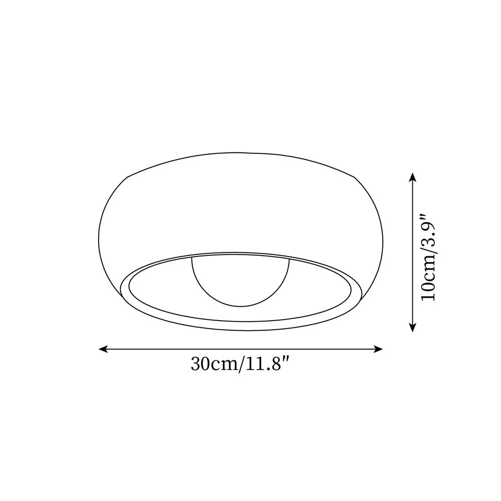 Minimalist LED Flush Mount Light with Wooden Design for Ceilings