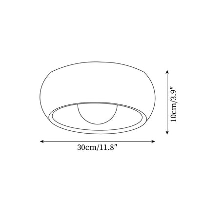 Minimalist LED Flush Mount Light with Wooden Design for Ceilings