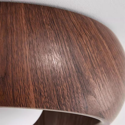 Minimalist LED Flush Mount Light with Wooden Design for Ceilings