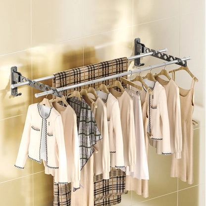 Wall-Mounted Clothes Dryer with 180° Swivel | Foldable | Aluminum 13 x 34 x 3 cm