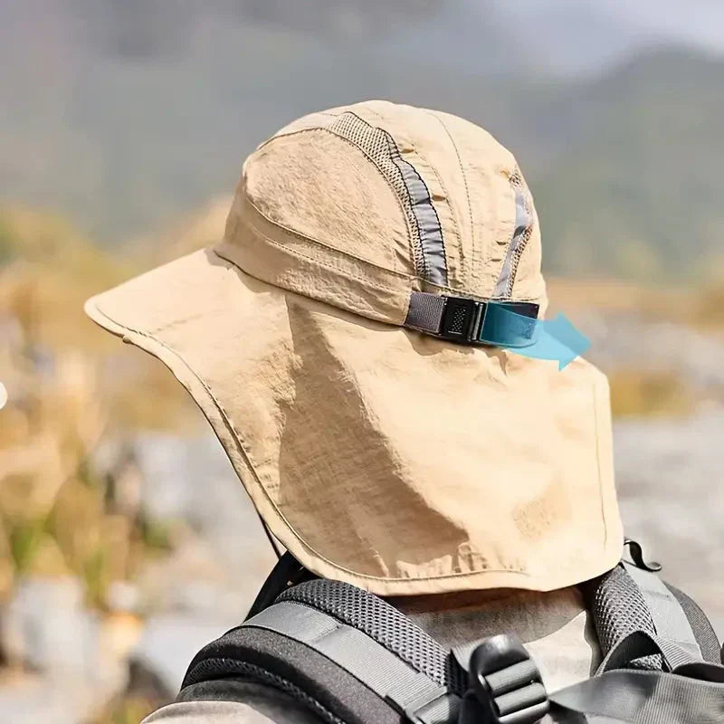 Sun Hat with Neck Protection - Wide Brim Design