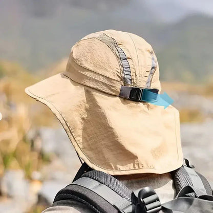 Sun Hat with Neck Protection - Wide Brim Design