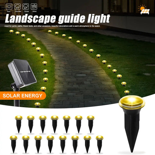 Solar LED Garden Path Lights | 15/30 LEDs | 8 Lighting Modes | IP65 Waterproof Outdoor Lamps