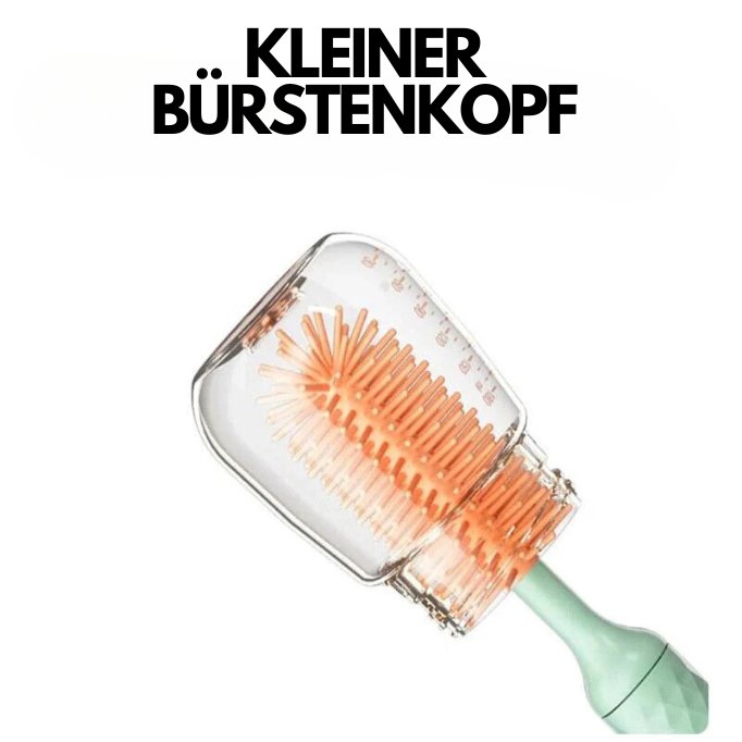 Electric Bottle Cleaner with 360° Rotating Silicone Brushes