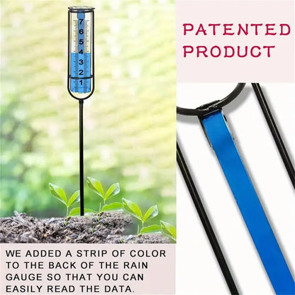 Garden Rain Gauge | Frost-Resistant Precipitation Meter | Adjustable Height | Large Scale | Ideal for Lawn & Patio