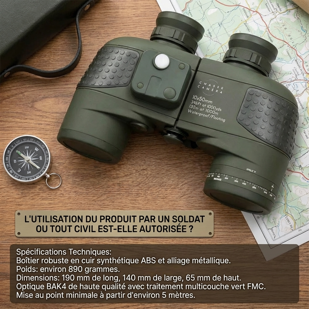 10x50 Military Binoculars for Clear and Steady Viewing