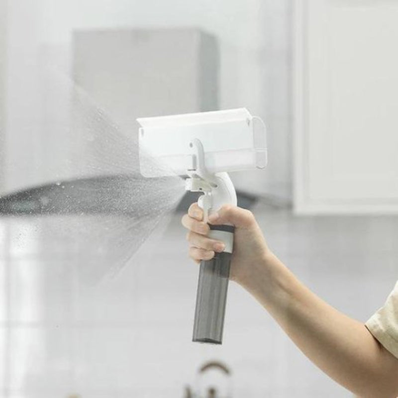All-in-One Glass Cleaner with Spray & Squeegee Functionality
