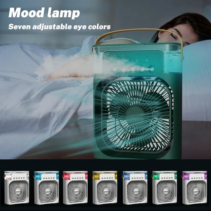 Compact 3-in-1 Air Cooler with Humidifier and LED Night Light