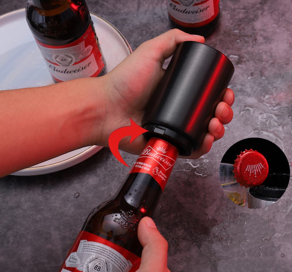 Instant Bottle Opener with One Simple Push