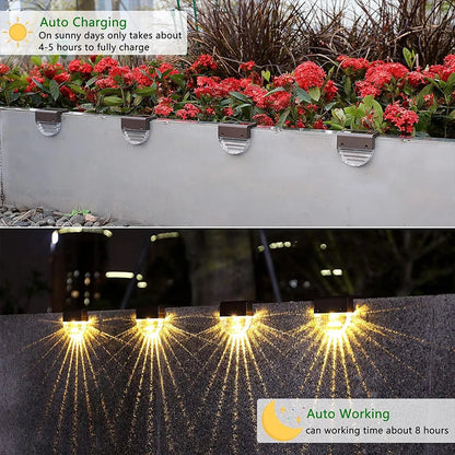 Solar Stair Lights | 2 Lighting Modes | Waterproof IP55 | Pack of 6 | Ideal for Fence & Patio