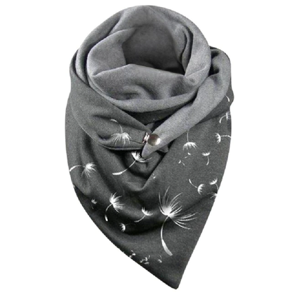 Soft Wrap Scarf with Button Print for Winter