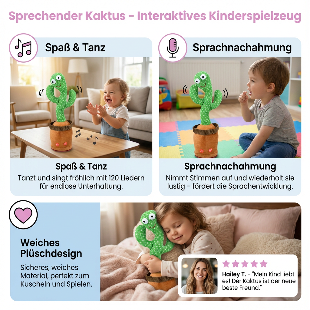 Talking Cactus - Interactive Toy for Kids