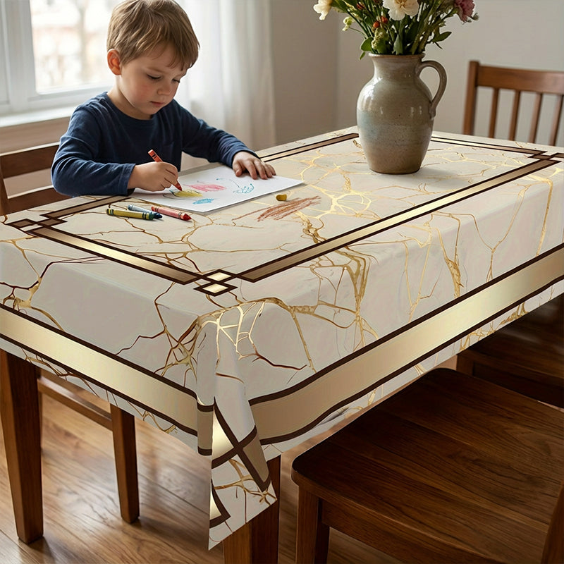 Elegant Table Style with Effortless Spill Protection – Marble Design
