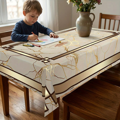 Elegant Table Style with Effortless Spill Protection – Marble Design