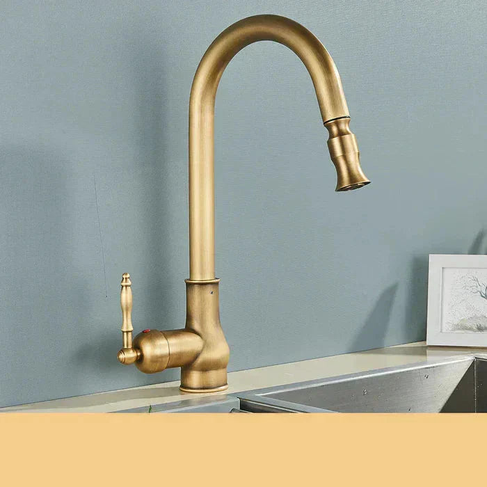 Classic Brass Kitchen Tap | Flexible Swivel Spout | Easy Control