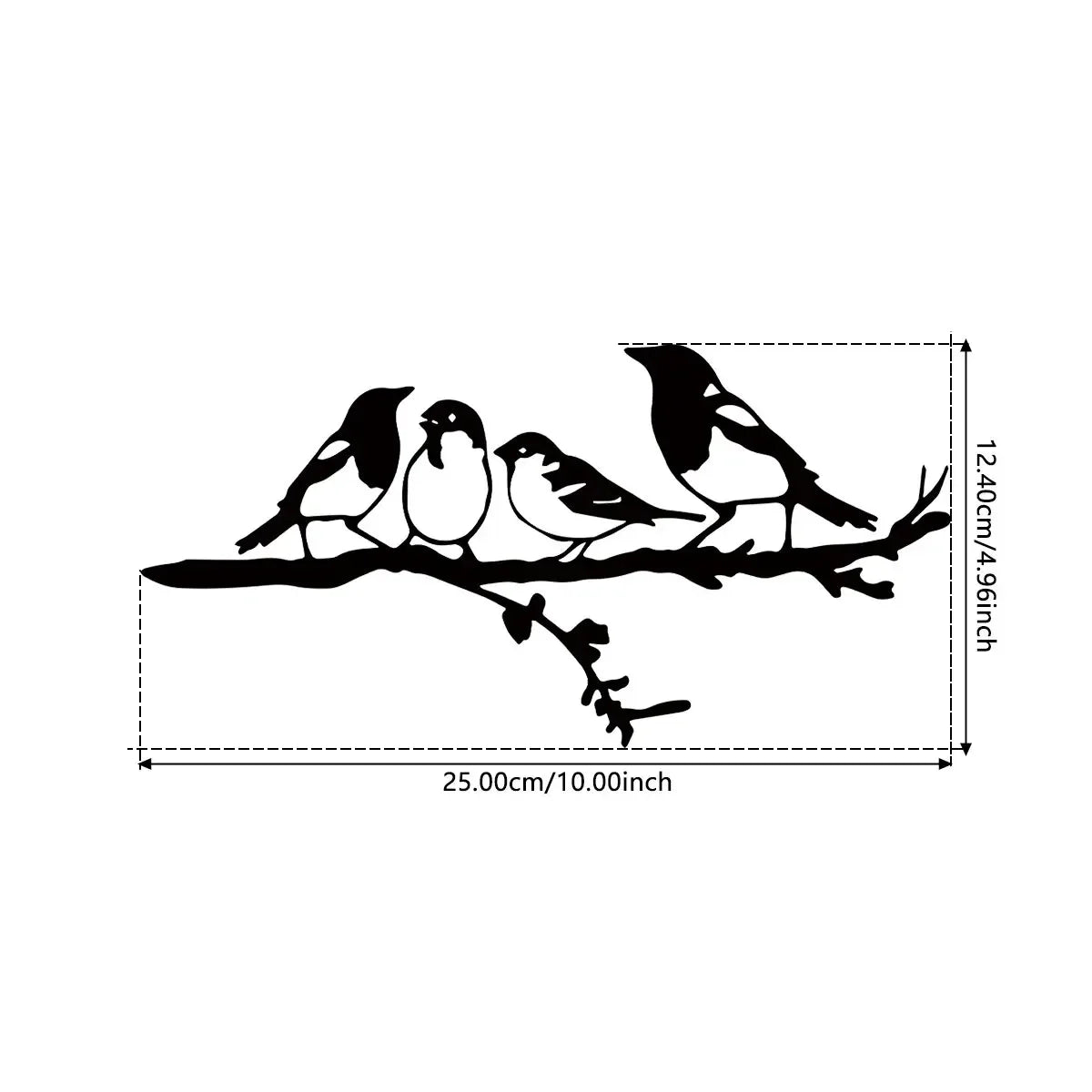 Metal Bird Tree and Garden Decor | Silhouette Designs of Birds/Dragons/Fairies/Dogs | Outdoor Decoration