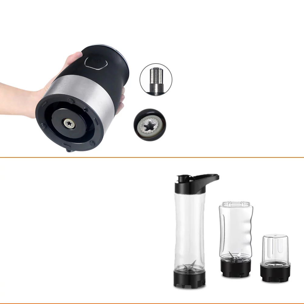 Compact Juicer and Blender Bottle for Baby Food and Meat Grinding