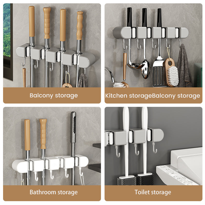 Versatile Storage Rack with Hooks for Home Organization