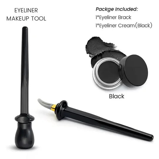 Precision Eyeliner Duo | Curved Tip for Flawless Lines | Waterproof & Long-Lasting | Non-Slip Grip