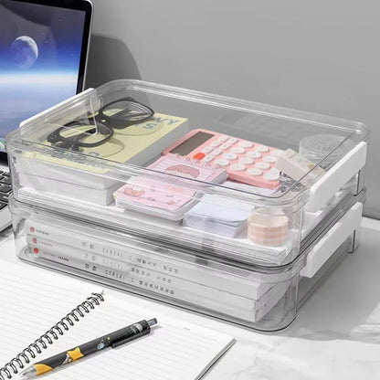Stackable A4 Document Box – Transparent and Dust-Proof