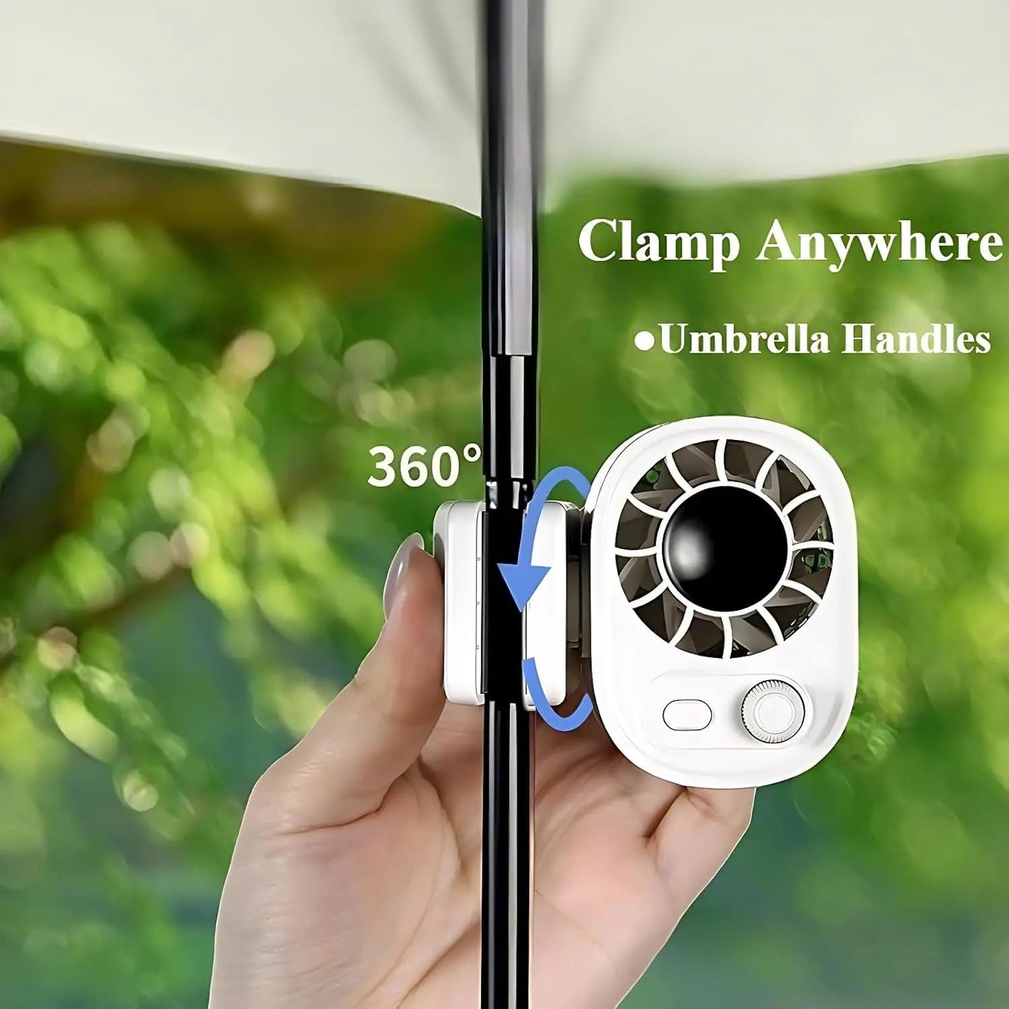 Compact Rechargeable Mini Clip Fan | 6.2 x 4.5 x 6.3 cm | 100 Speed Levels