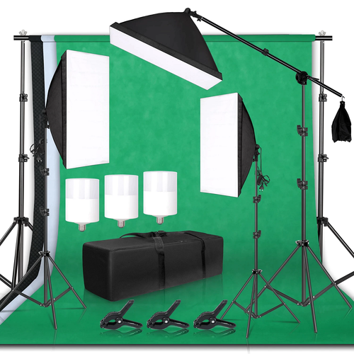 Softbox Lighting Kit with Support Frame for Photography Backgrounds