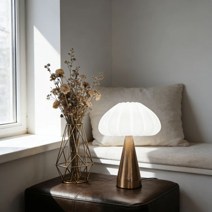 Elegant Night Lighting Table Lamp with Umbrella Design