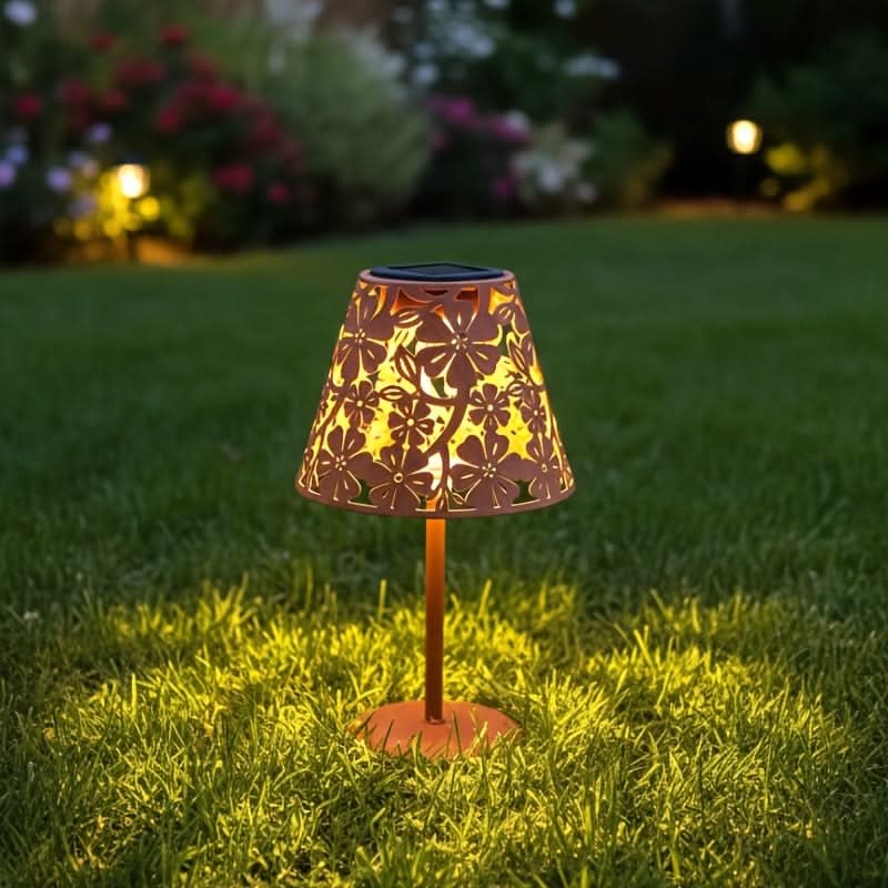 Solar Lantern Shaped Like a Flower for Patio and Terrace Decoration