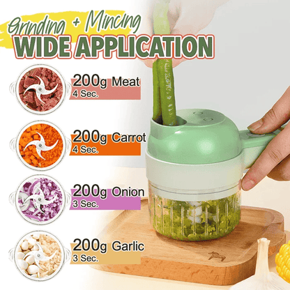 Versatile 4-in-1 Food Prep Slicer | Efficient Kitchen Tool for Fruits & Vegetables
