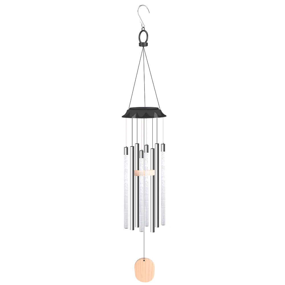Solar-Powered LED Wind Chime – Color Changing, IP65 Waterproof Garden Decor