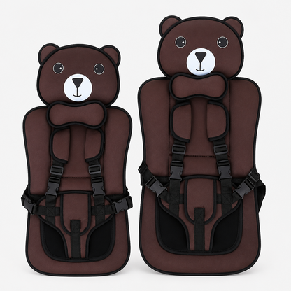 Adjustable Strap Child Seat Cushion in Cute Bear Design