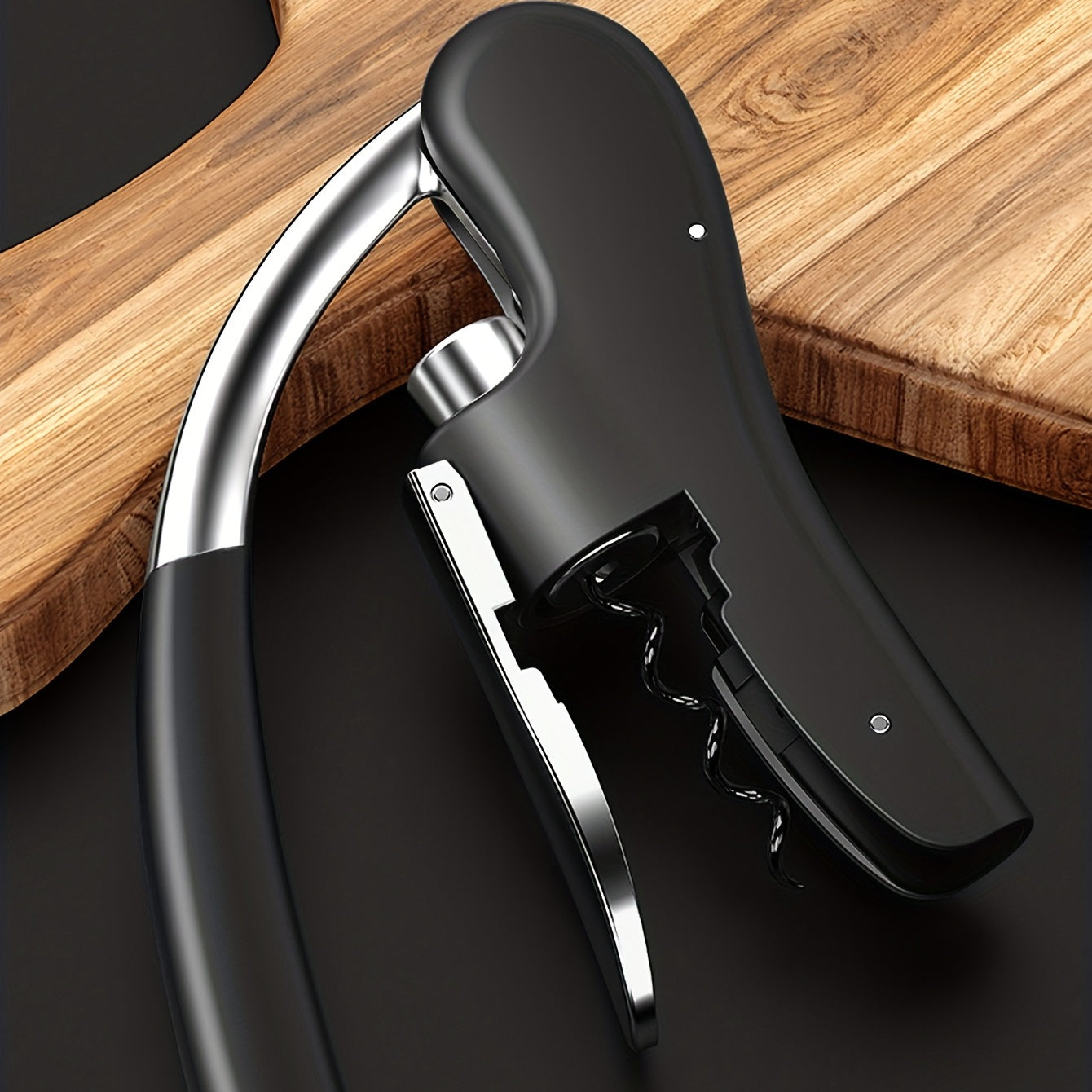 Effortless Wine Opener with Lever Action & Ergonomic Grip