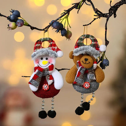 Christmas Ornament Set | 4-Piece Tree Decorations Featuring Snowman and Festive Designs